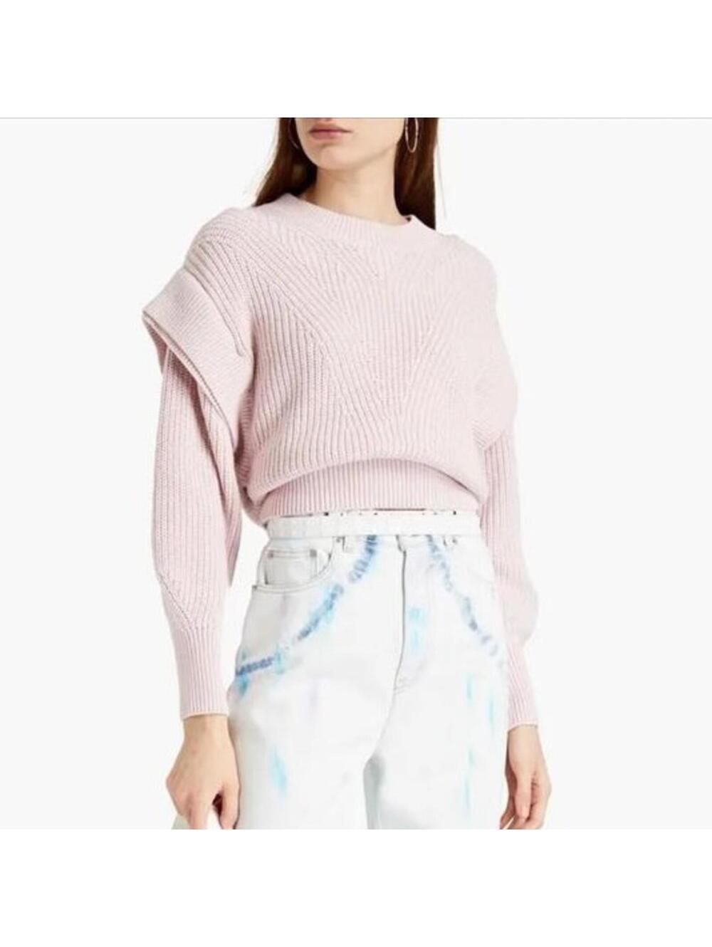 IRO Revolve Paris Kharla Ribbed Cotton-Blend Sweater In Baby Pink Women’s XS